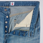 EDWIN Regular Straight Kaihara Indigo Lightweight Red Selvage Jeans in Blue Light Used