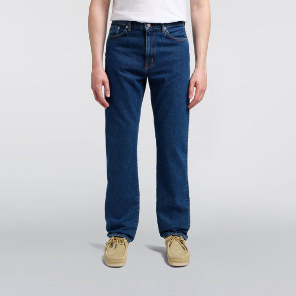 EDWIN Regular Straight Jeans in Mid Blue Used