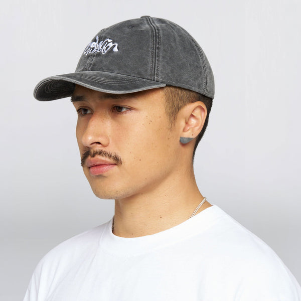EDWIN Soft Washed 6 Panel Cap  in Black Stone Washed