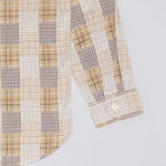 EDWIN Random Patchwork Work Shirt in Beige/Brown