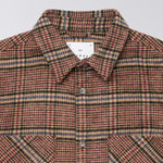 EDWIN Julius Check Long Sleeve Shirt in Burgundy/Blue
