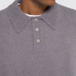 EDWIN Dex Polo Button Sweater in Excalibur