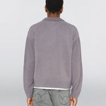 EDWIN Dex Polo Button Sweater in Excalibur