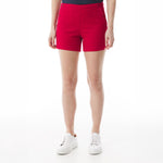 MOUSQUETON Isy Cotton Sailor Shorts in Carmine Red