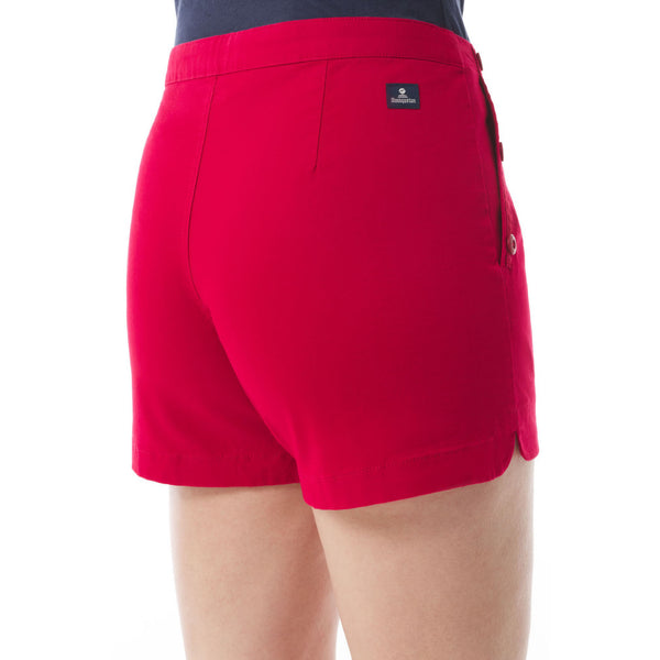 MOUSQUETON Isy Cotton Sailor Shorts in Carmine Red