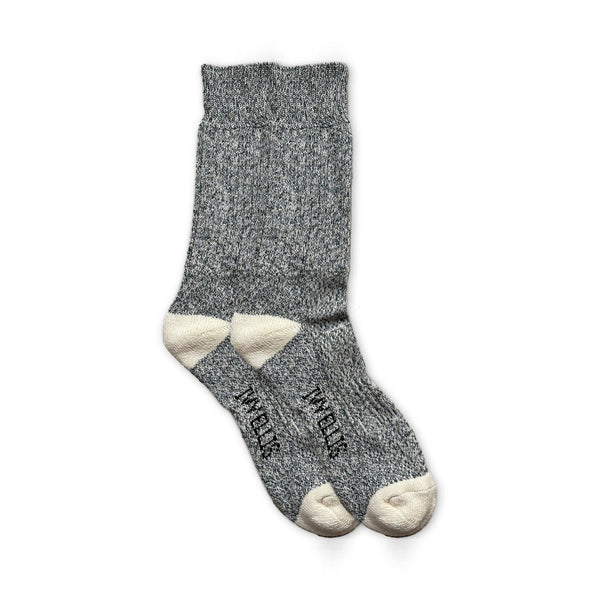 IVY ELLIS Mens Tideline Yosemite Socks in Black Marl