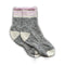 IVY ELLIS Ladies Rosemarkie 1/4 Slubbed Socks in Grey Marl/Baby Pink