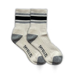 IVY ELLIS Ladies Stabler Vintage Sports Socks in Cream/Grey/Black