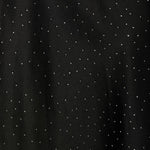 BERENICE Jojo Satin Long Skirt With Rhinestones in Black