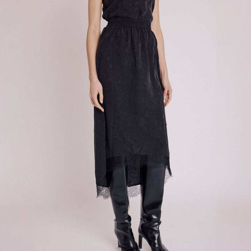 BERENICE Jude Lace Hem Skirt in Black