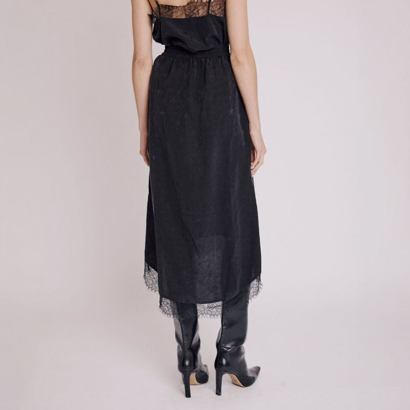 BERENICE Jude Lace Hem Skirt in Black