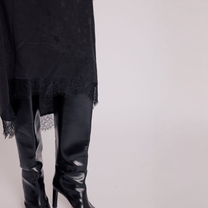 BERENICE Jude Lace Hem Skirt in Black
