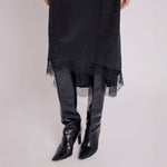 BERENICE Jude Lace Hem Skirt in Black