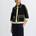 ESSENTIEL ANTWERP Jugly Knit Cardigan in Black