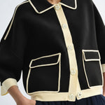 ESSENTIEL ANTWERP Jugly Knit Cardigan in Black