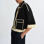 ESSENTIEL ANTWERP Jugly Knit Cardigan in Black