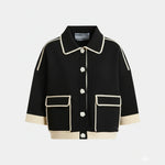 ESSENTIEL ANTWERP Jugly Knit Cardigan in Black