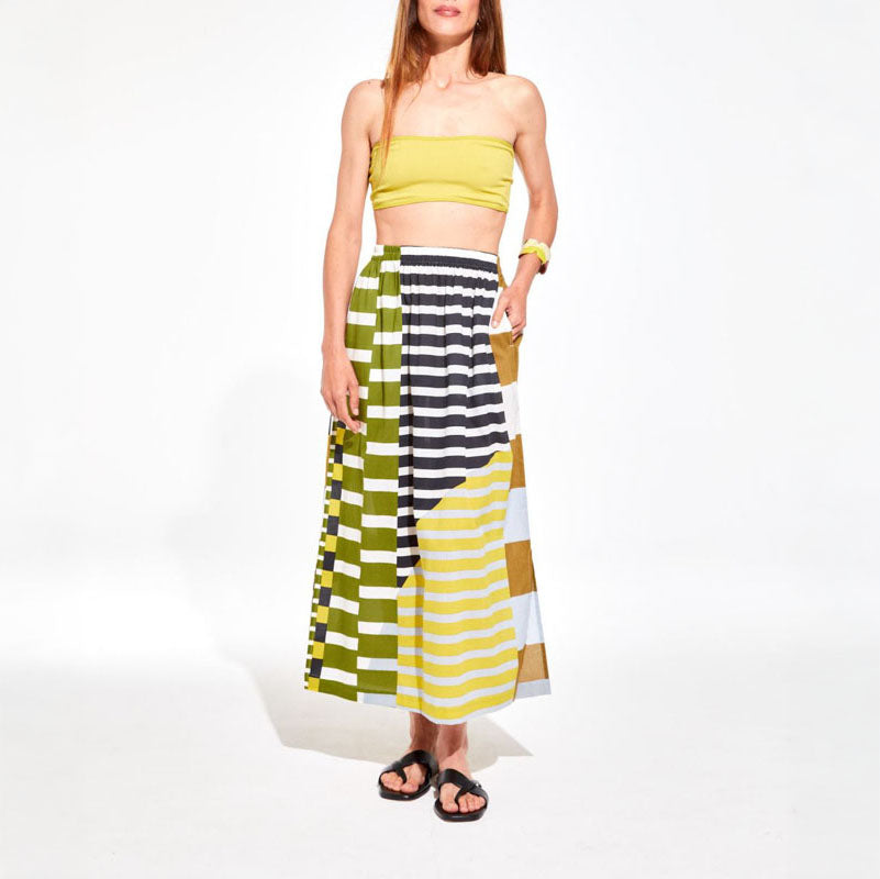 MAPOESIE Juliette Sol Skirt in Khaki