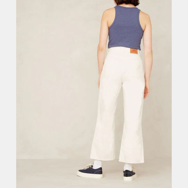 Elisabeth Cropped Wide Leg Jeans in Holo Non-Dyed