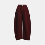 ESSENTIEL ANTWERP Kokos Colour Denim Barrel Leg Jeans in Wine