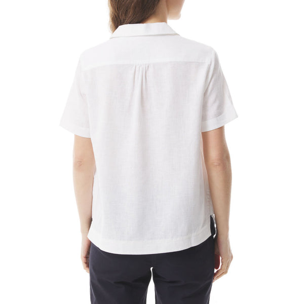 MOUSQUETON Lazenn Plain Sailor Collar Blouse in White