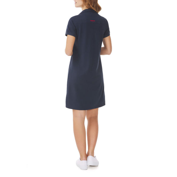 MOUSQUETON Lindra Cotton Polo Dress in Navy