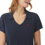 MOUSQUETON Lindra Cotton Polo Dress in Navy