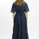 MISS JUNE Apoline Long Dress in Navy