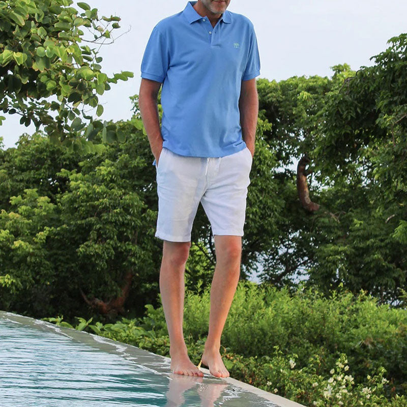 PINK HOUSE MUSTIQUE 100% Linen Casual Shorts  in White