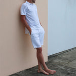PINK HOUSE MUSTIQUE 100% Linen Casual Shorts  in White