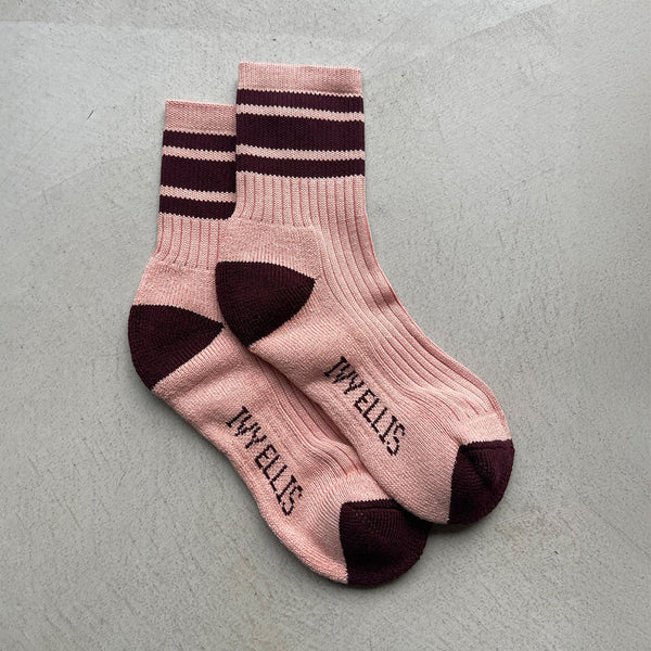IVY ELLIS Womens Vintage Cotton Sport Socks in Marcarella