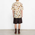 EDMMOND STUDIOS Magnets Short Sleeve Shirt in Plain Off White