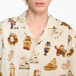 EDMMOND STUDIOS Magnets Short Sleeve Shirt in Plain Off White