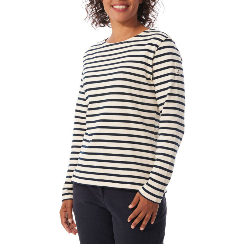 MOUSQUETON Marinella Top in Ecru/Marine
