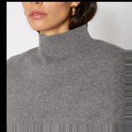 BERENICE Fringed Poncho in Dark/Grey