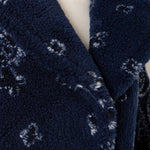 BERENICE Fur Bandana Coat in Navy