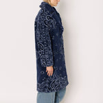 BERENICE Fur Bandana Coat in Navy