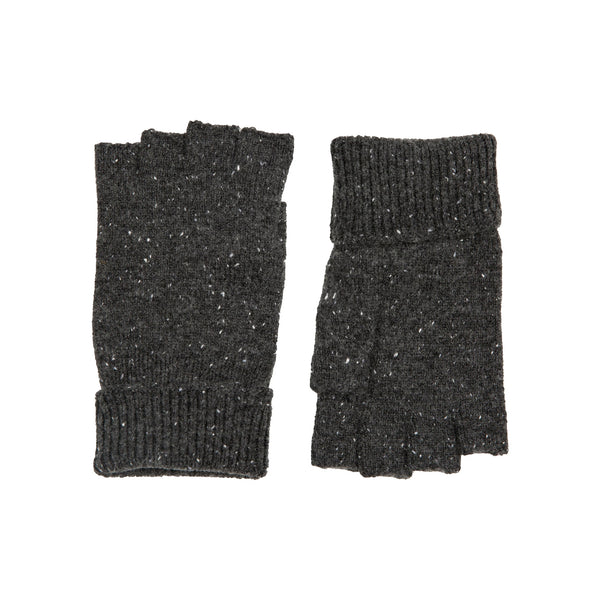 DENTS Lymington Fingerless Gloves in Charcoal