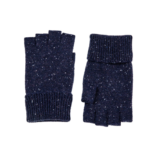 DENTS Lymington Fingerless Gloves in Navy