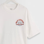 WAX LONDON Milton Short Sleeve Tee in Off/White