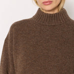 BERENICE Mimosa Loose Round-Neck Sweater in Mocha