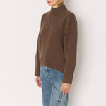 BERENICE Mimosa Loose Round-Neck Sweater in Mocha