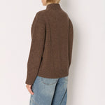 BERENICE Mimosa Loose Round-Neck Sweater in Mocha