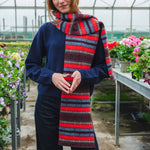 QUINTON & CHADWICK Modern Tartan Scarf in Winter Beach