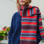 QUINTON & CHADWICK Modern Tartan Scarf in Winter Beach