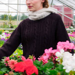 QUINTON & CHADWICK Angora Hooded Cowl in Moon