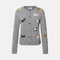 BERENICE MyAnimals Round-Neck Cardigan in Grey Melange