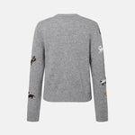 BERENICE MyAnimals Round-Neck Cardigan in Grey Melange