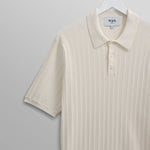 WAX LONDON Naples Short Sleeve Polo in Ecru