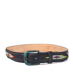 MEXICANA Navajo Cruz Belt in Black